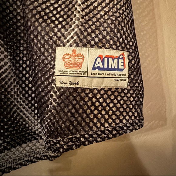 Aime Leon Dore — The Genesis Mesh Baseball Jersey Bright White Nas Paris - Picture 2 of 6